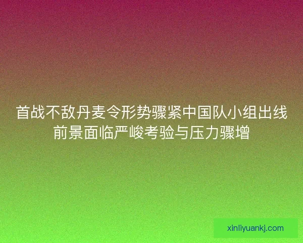 首战不敌丹麦令形势骤紧中国队小组出线前景面临严峻考验与压力骤增